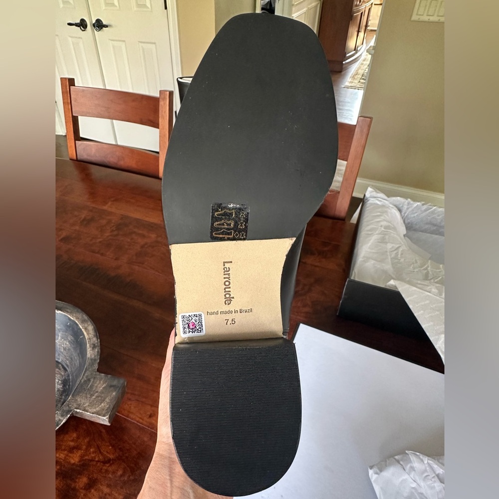 Larroude Anne Boot in Black Leather - Picture 3 of 5